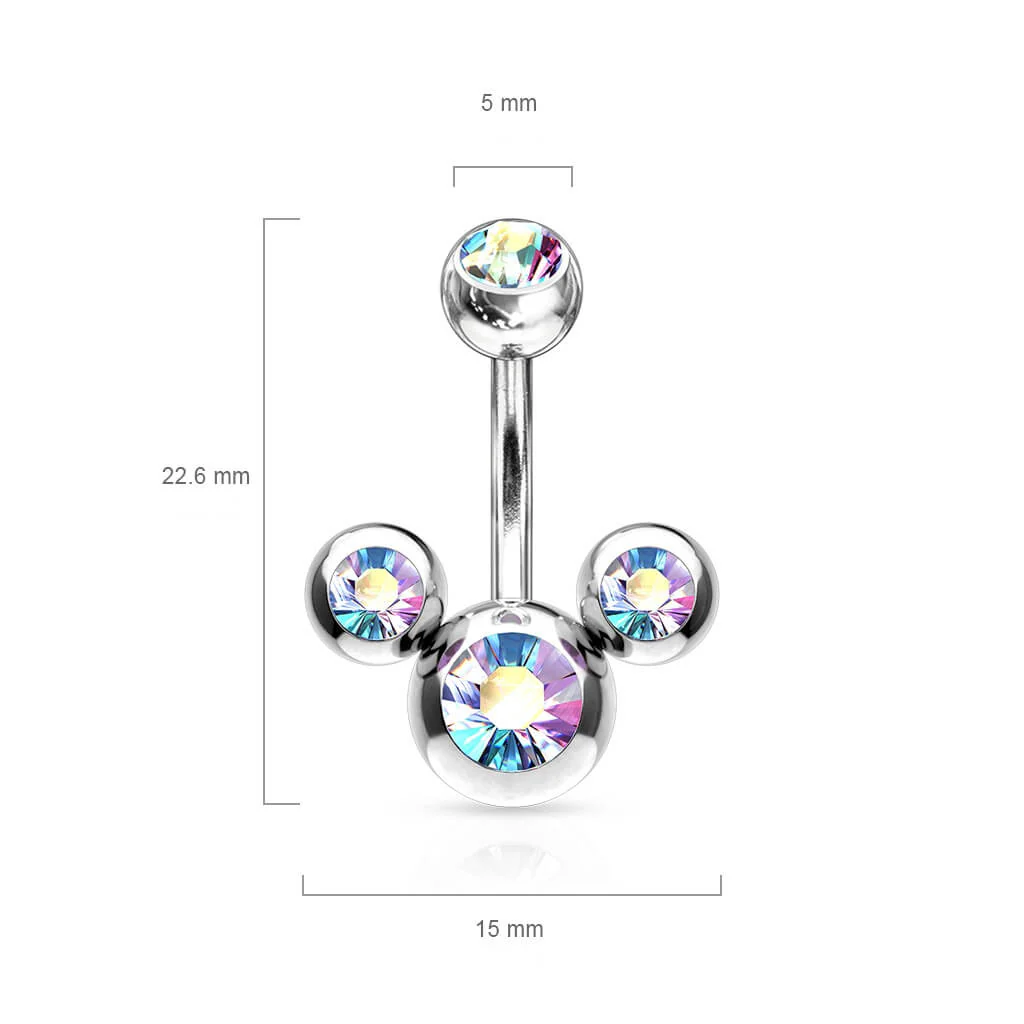 Bauchnabelpiercing 3 Zirkonia - Image 4