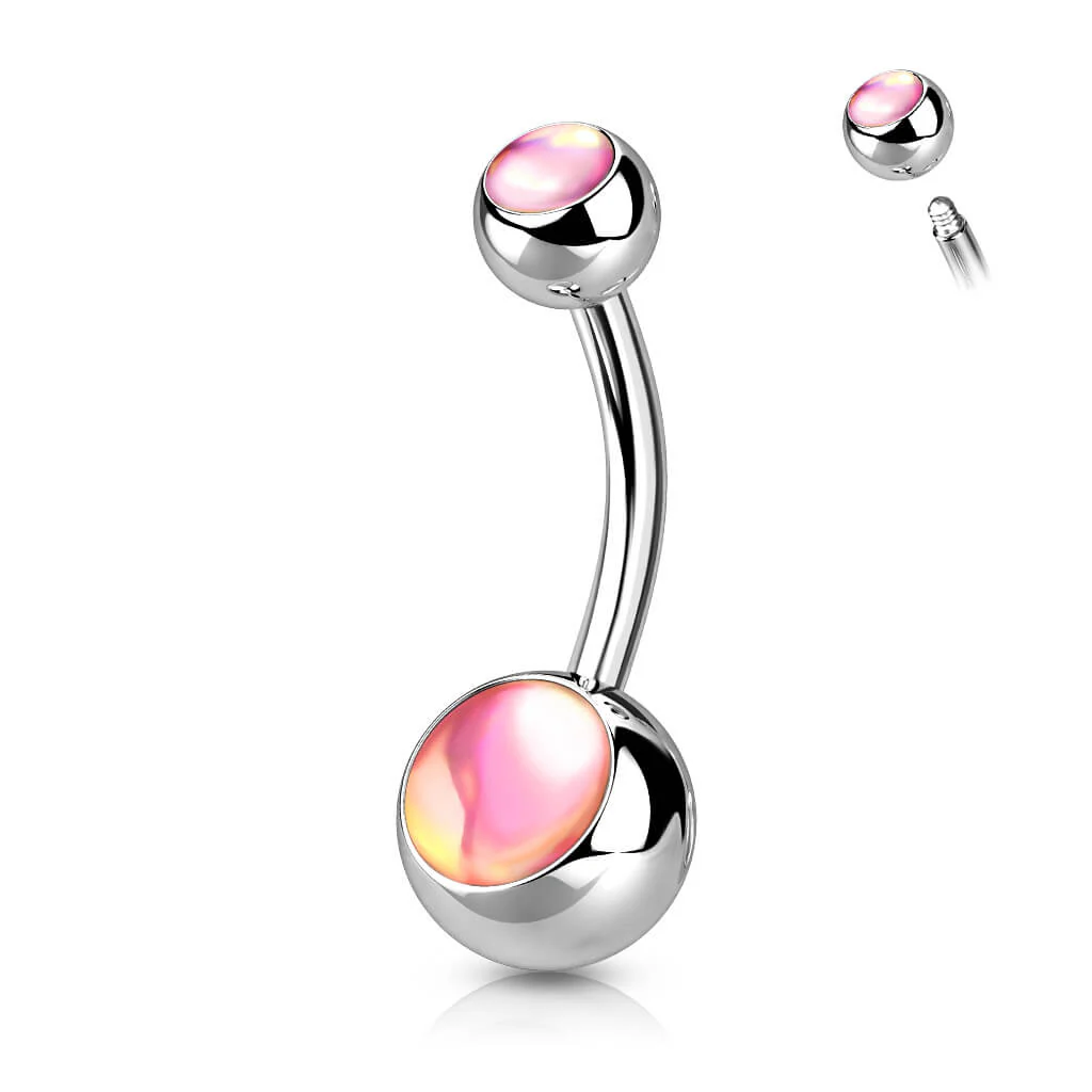Bauchnabelpiercing Kugel Glänzender Sythetik Stein - Image 10