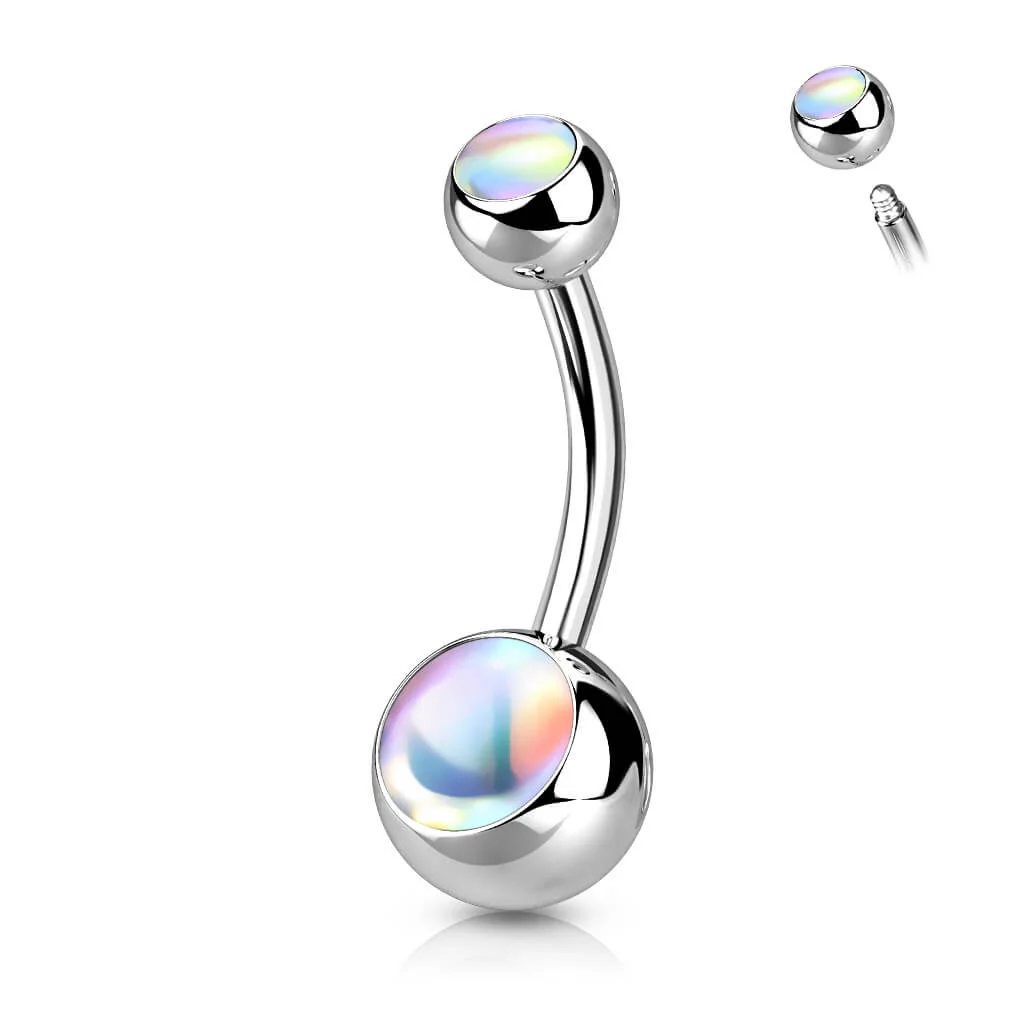 Bauchnabelpiercing Kugel Glänzender Sythetik Stein - Image 2