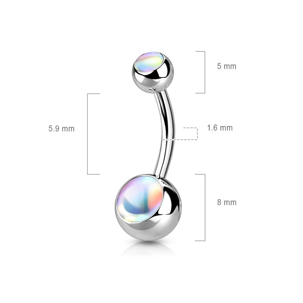 Bauchnabelpiercing Kugel Glänzender Sythetik Stein - Image 3