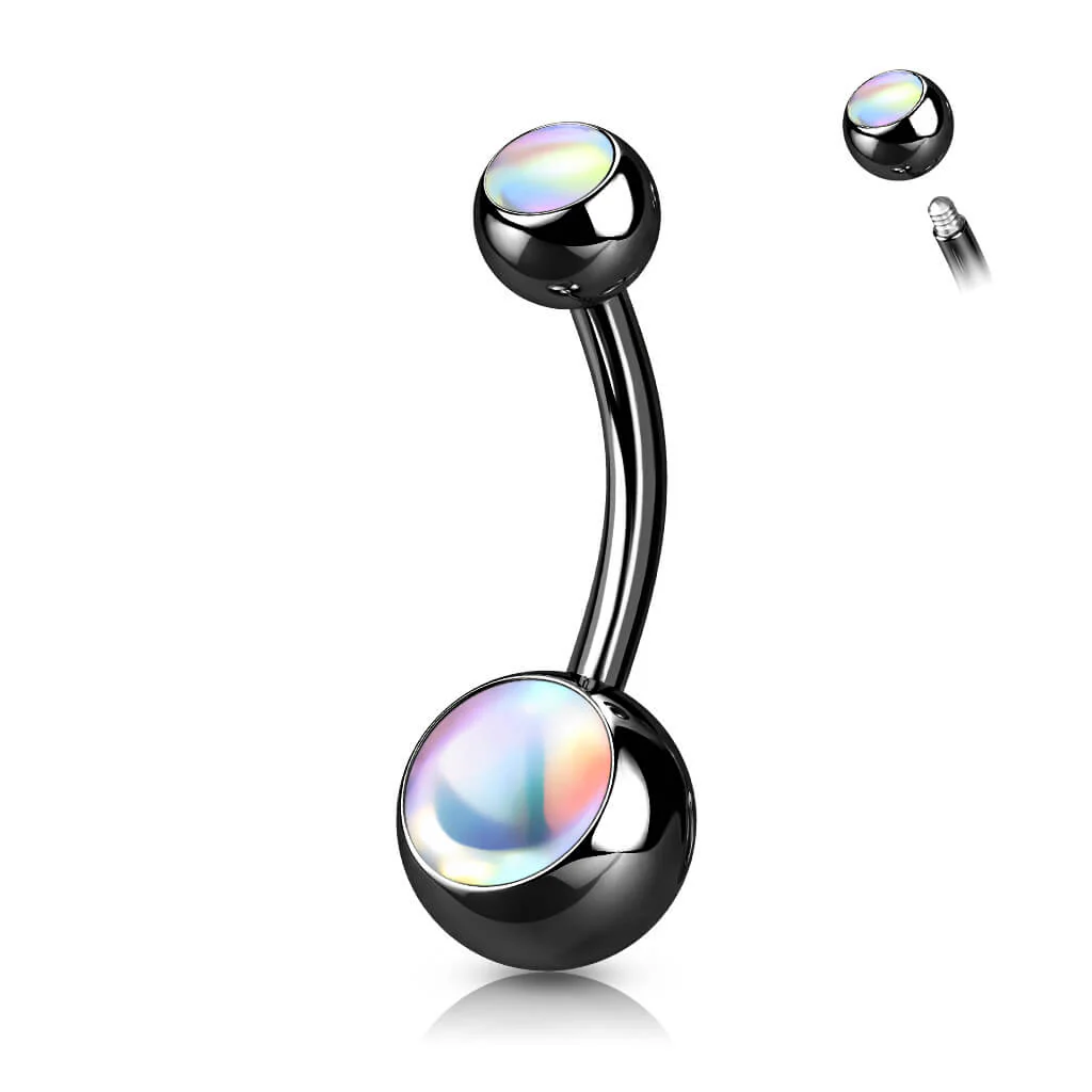 Bauchnabelpiercing Kugel Glänzender Sythetik Stein - Image 8
