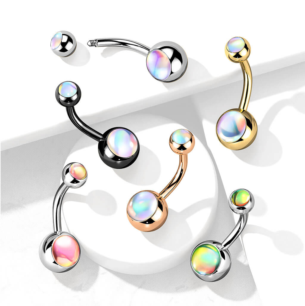 Bauchnabelpiercing Kugel Glänzender Sythetik Stein - Image 9