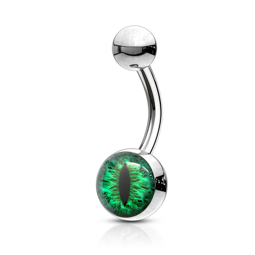 Bauchnabelpiercing Schlangenauge Silber - Image 4