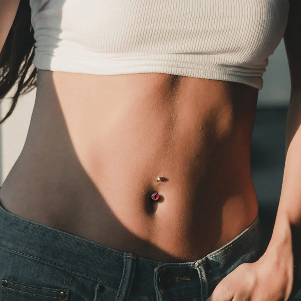 Bauchnabelpiercing Schlangenauge Silber - Image 6