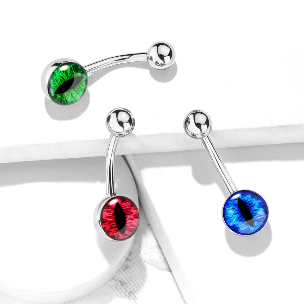 Bauchnabelpiercing Schlangenauge Silber - Image 7
