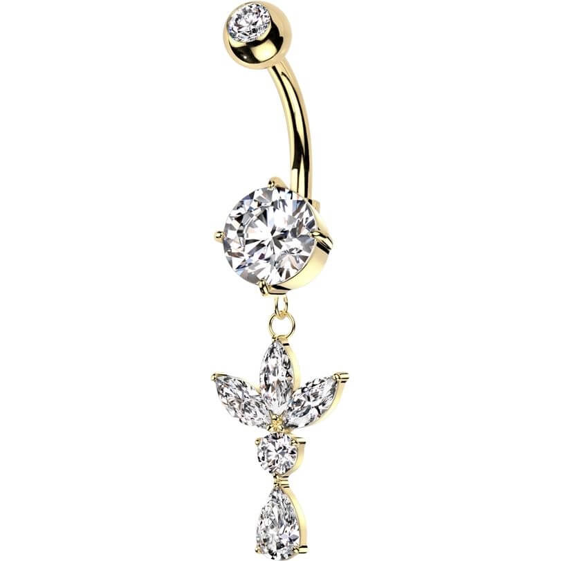 Bauchnabelpiercing Marquise Schliff Anhänger Zirkonia - Image 5