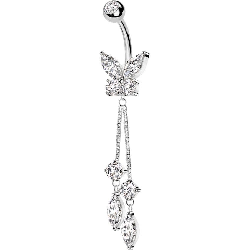 Bauchnabelpiercing Schmetterling Anhänger Zirkonia - Image 4