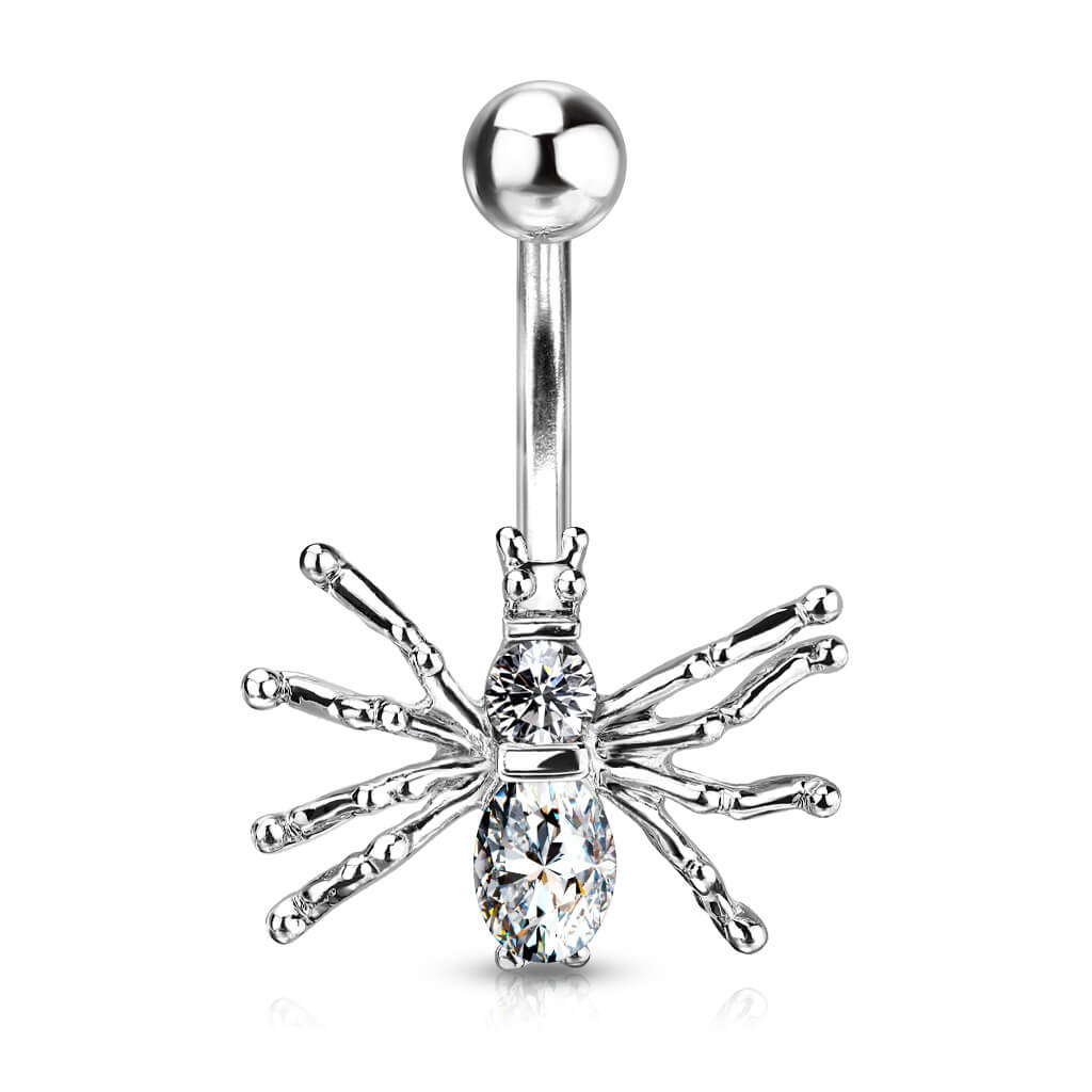 Bauchnabelpiercing Spinne Silber - Image 2