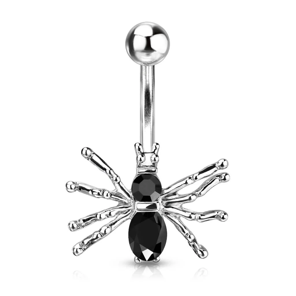 Bauchnabelpiercing Spinne Silber - Image 5