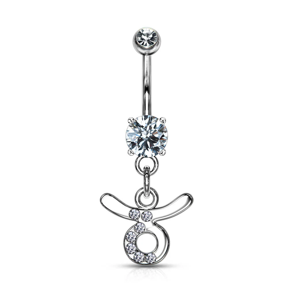 Bauchnabelpiercing Sternzeichen beweglich Zirkonia Silber - Image 8