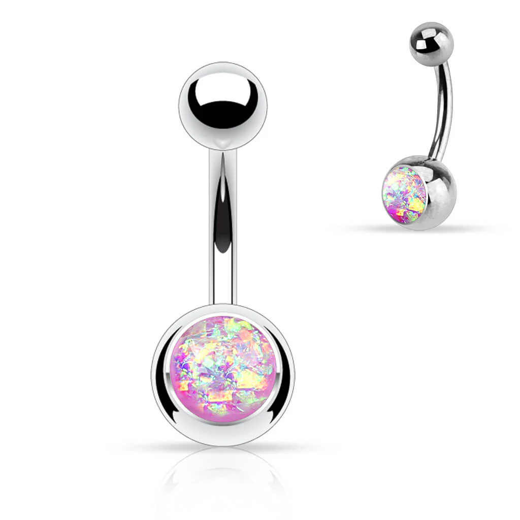 Bauchnabelpiercing Opal Silber - Image 2