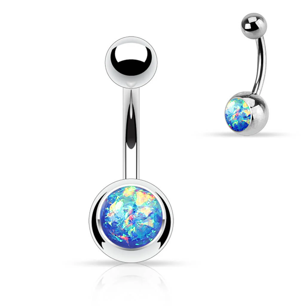 Bauchnabelpiercing Opal Silber - Image 3