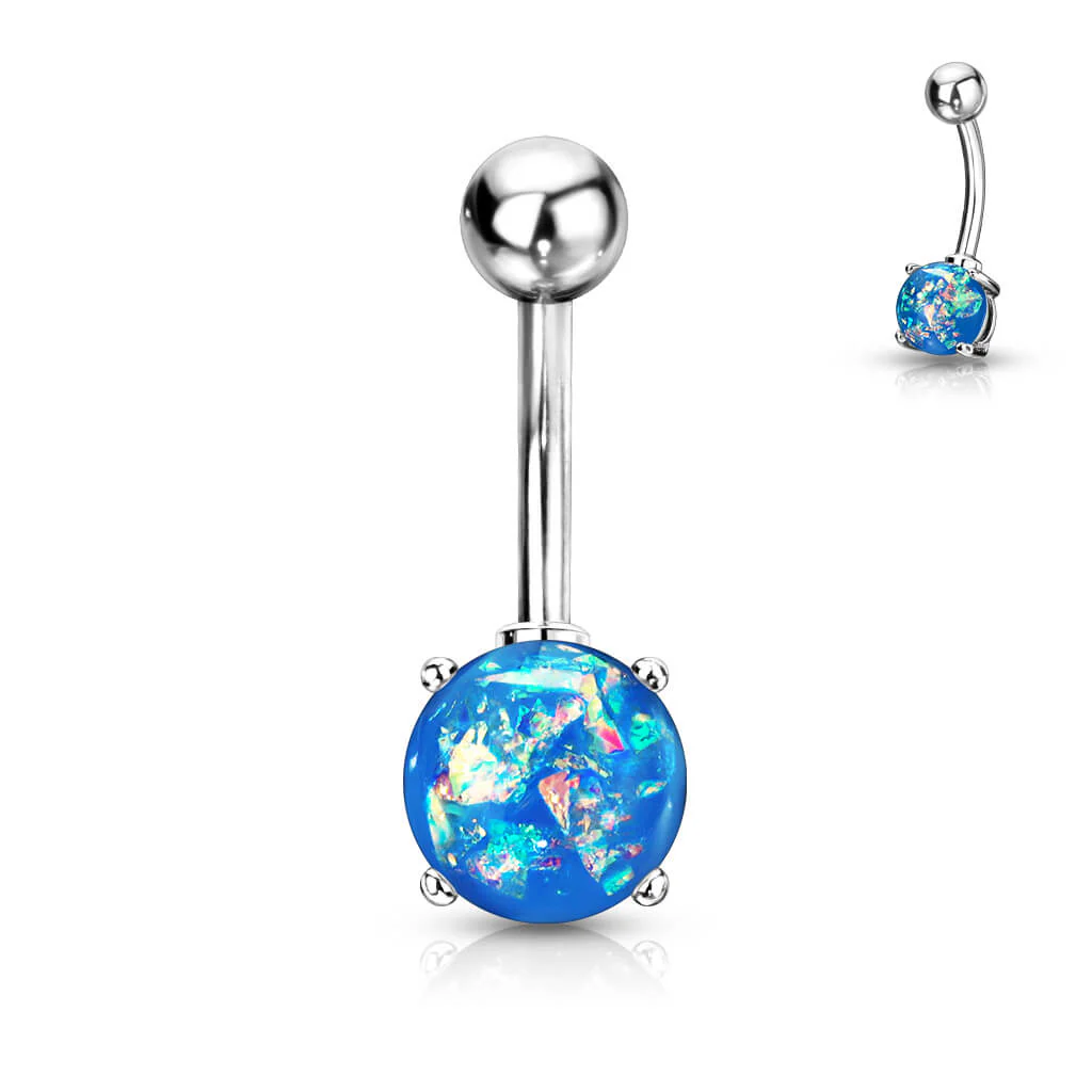 Bauchnabelpiercing Opal Silber - Image 3