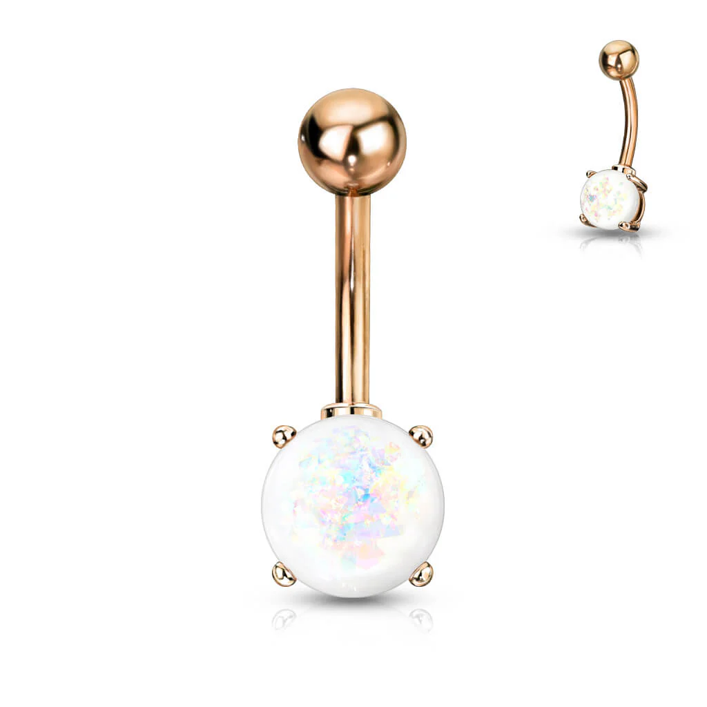 Bauchnabelpiercing Opal Gold PVD - Image 10