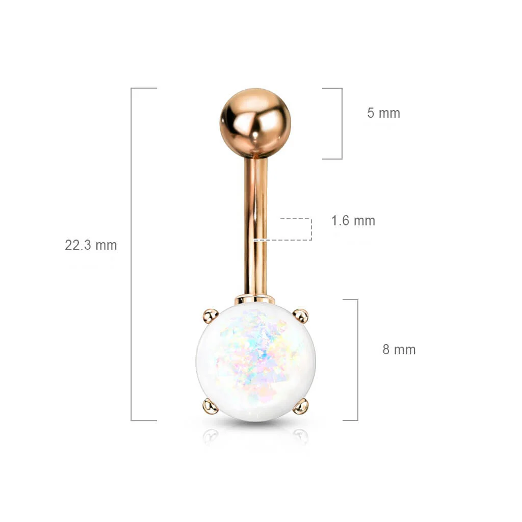 Bauchnabelpiercing Opal Gold PVD - Image 11