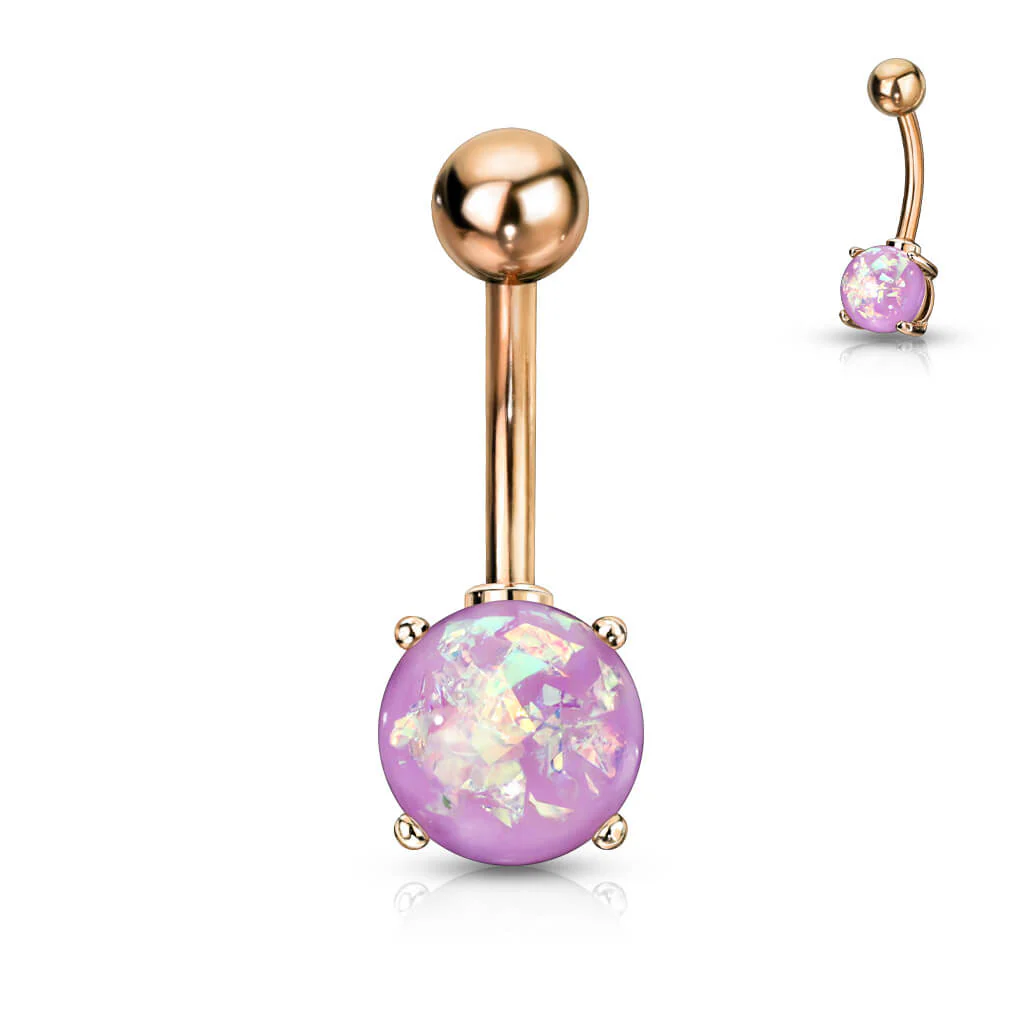 Bauchnabelpiercing Opal Gold PVD - Image 2