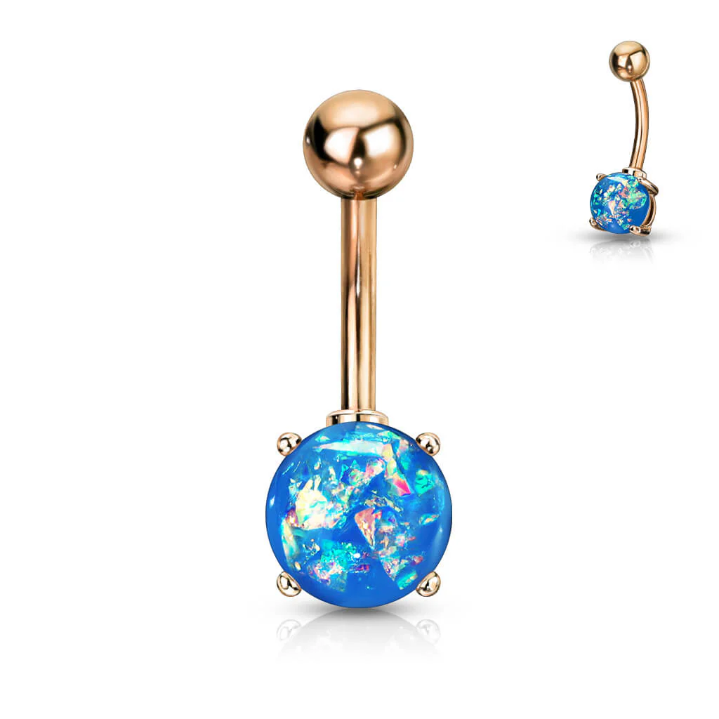 Bauchnabelpiercing Opal Gold PVD - Image 3