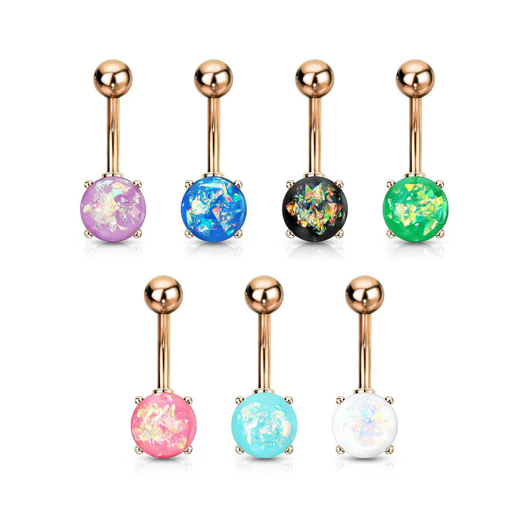 Bauchnabelpiercing Opal Gold PVD - Image 4