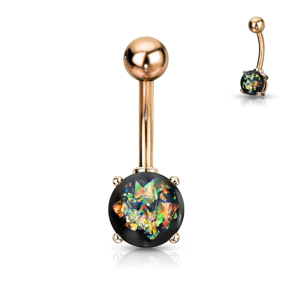 Bauchnabelpiercing Opal Gold PVD - Image 5