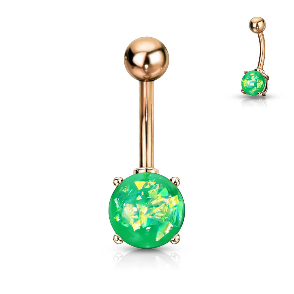 Bauchnabelpiercing Opal Gold PVD - Image 7