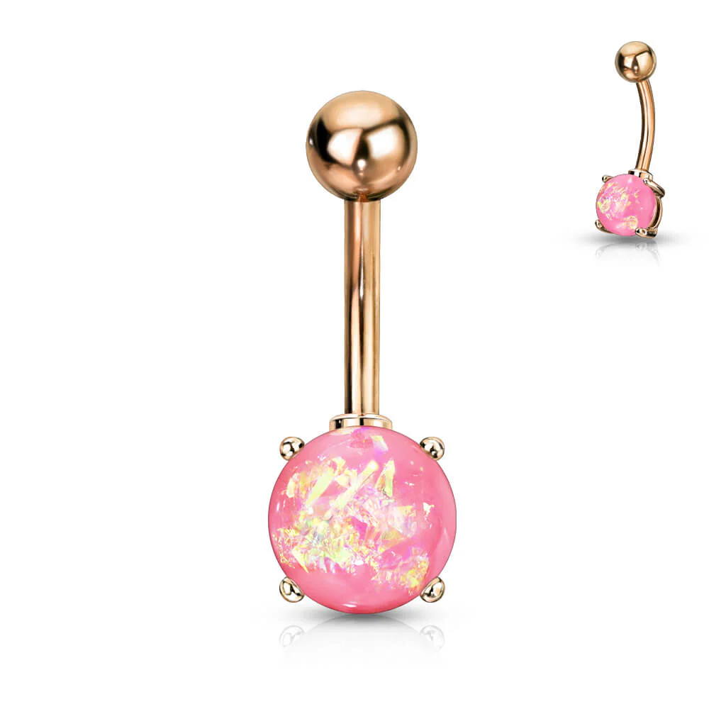Bauchnabelpiercing Opal Gold PVD - Image 8