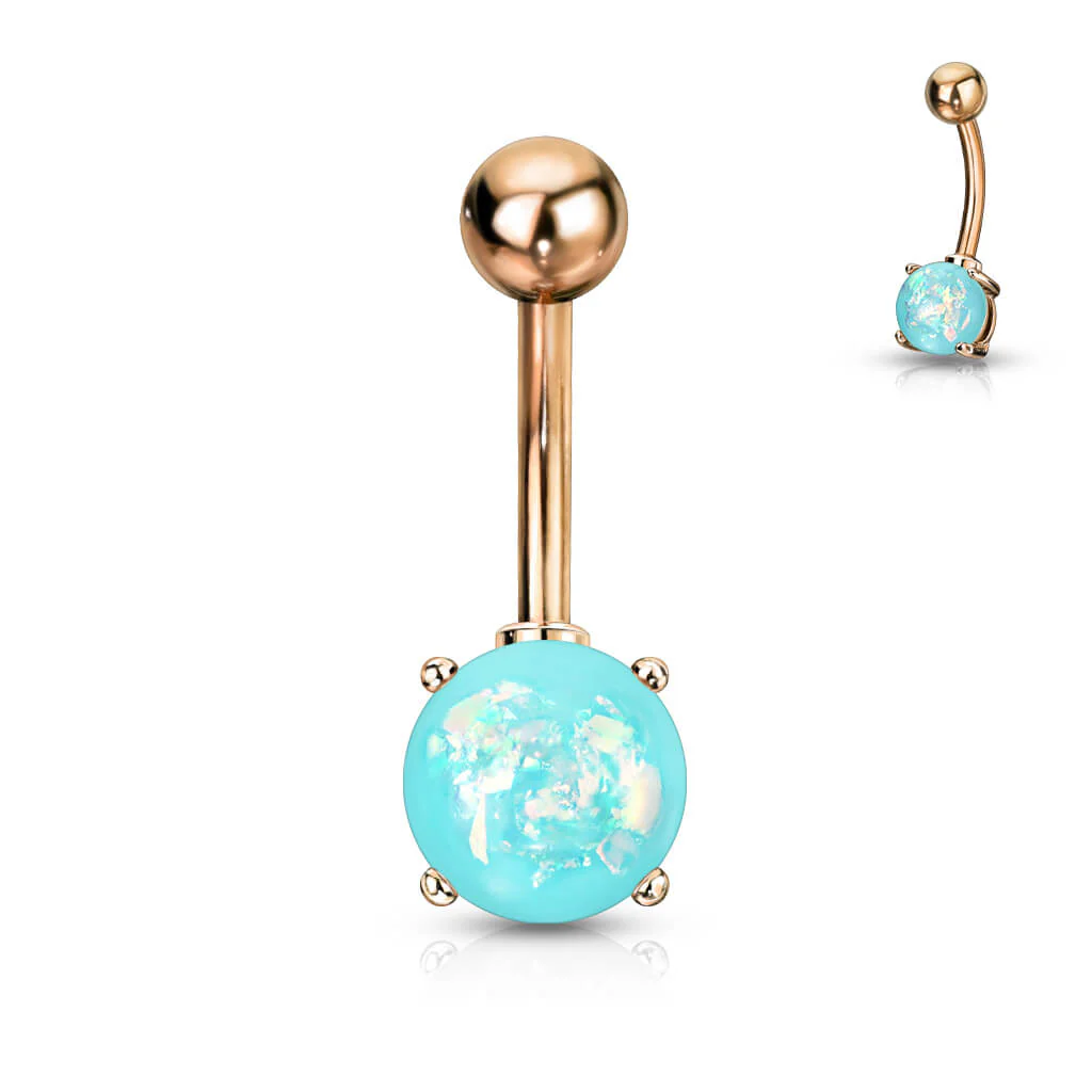 Bauchnabelpiercing Opal Gold PVD - Image 9