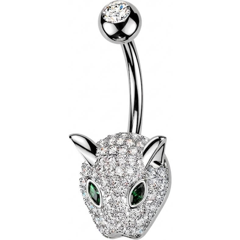 Bauchnabelpiercing Pavé Zirkonia Leopard