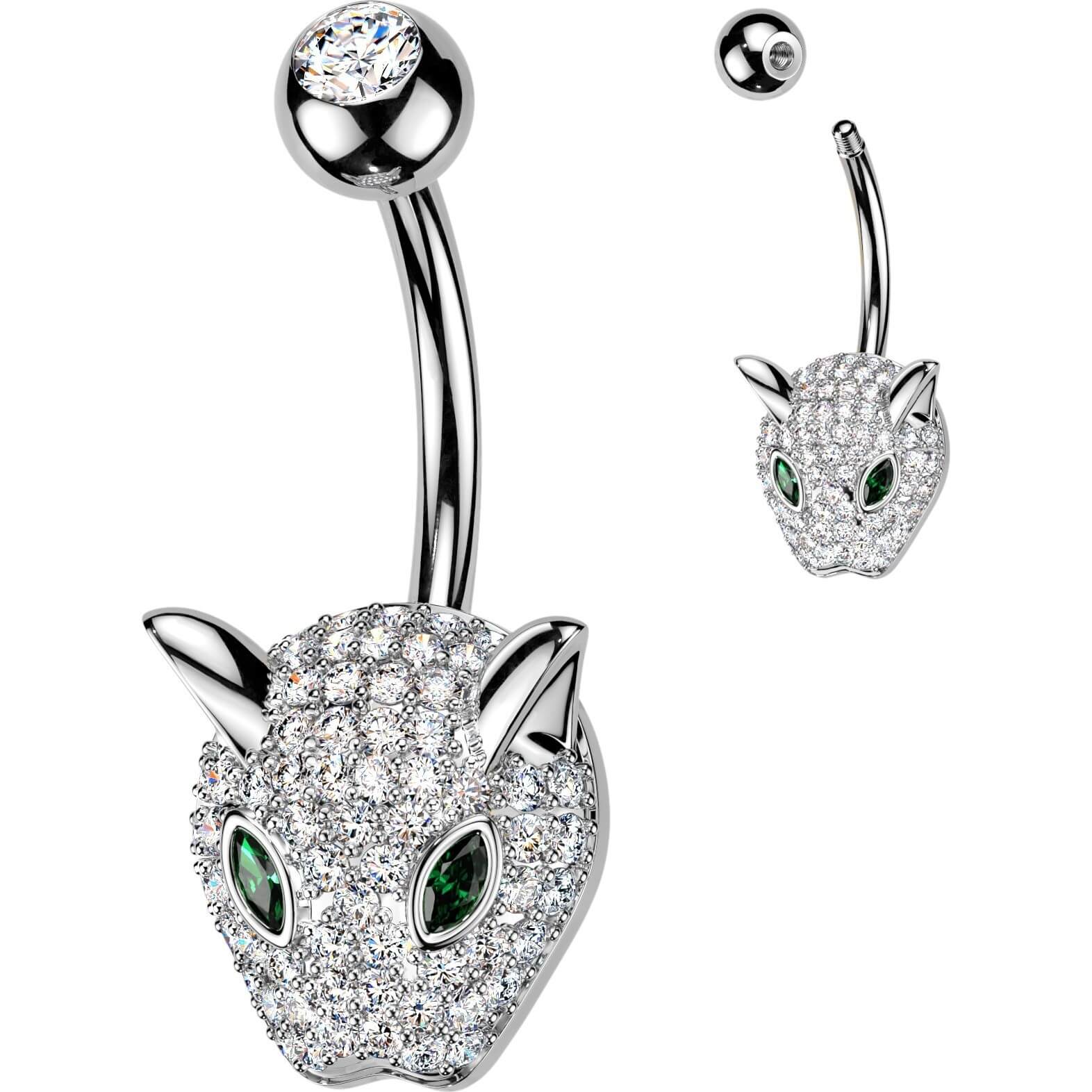 Bauchnabelpiercing Pavé Zirkonia Leopard - Image 4