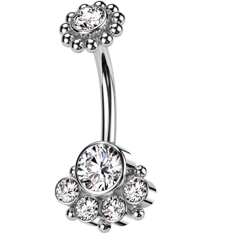 Bauchnabelpiercing Zirkonia Innengewinde - Image 5