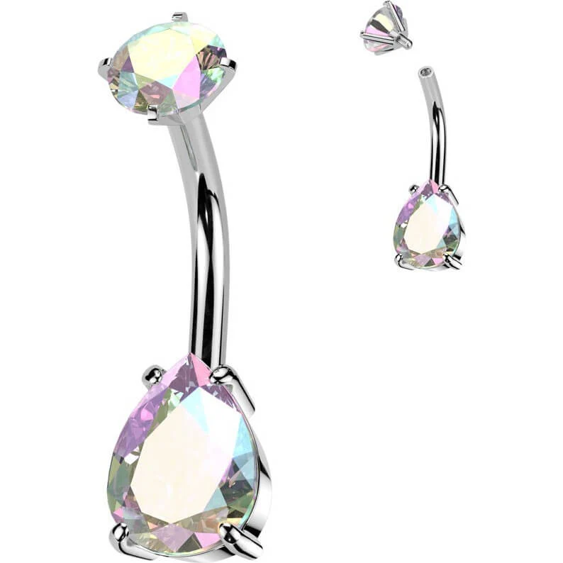 Bauchnabelpiercing Tropfen Zirkonia Innengewinde - Image 8