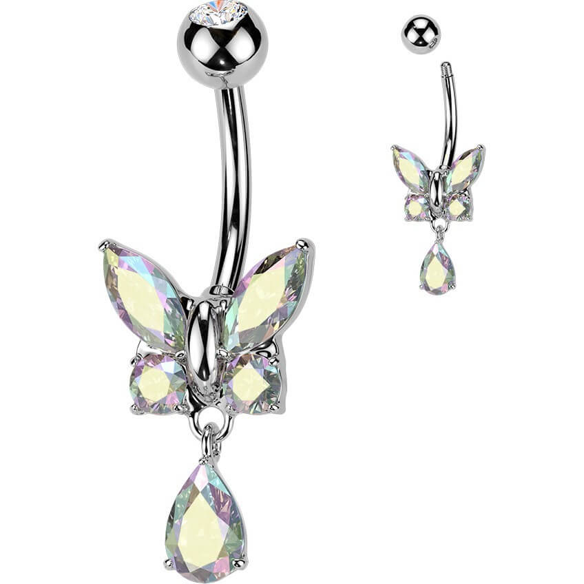 Bauchnabelpiercing Schmetterling Zirkonia Beweglich - Image 6
