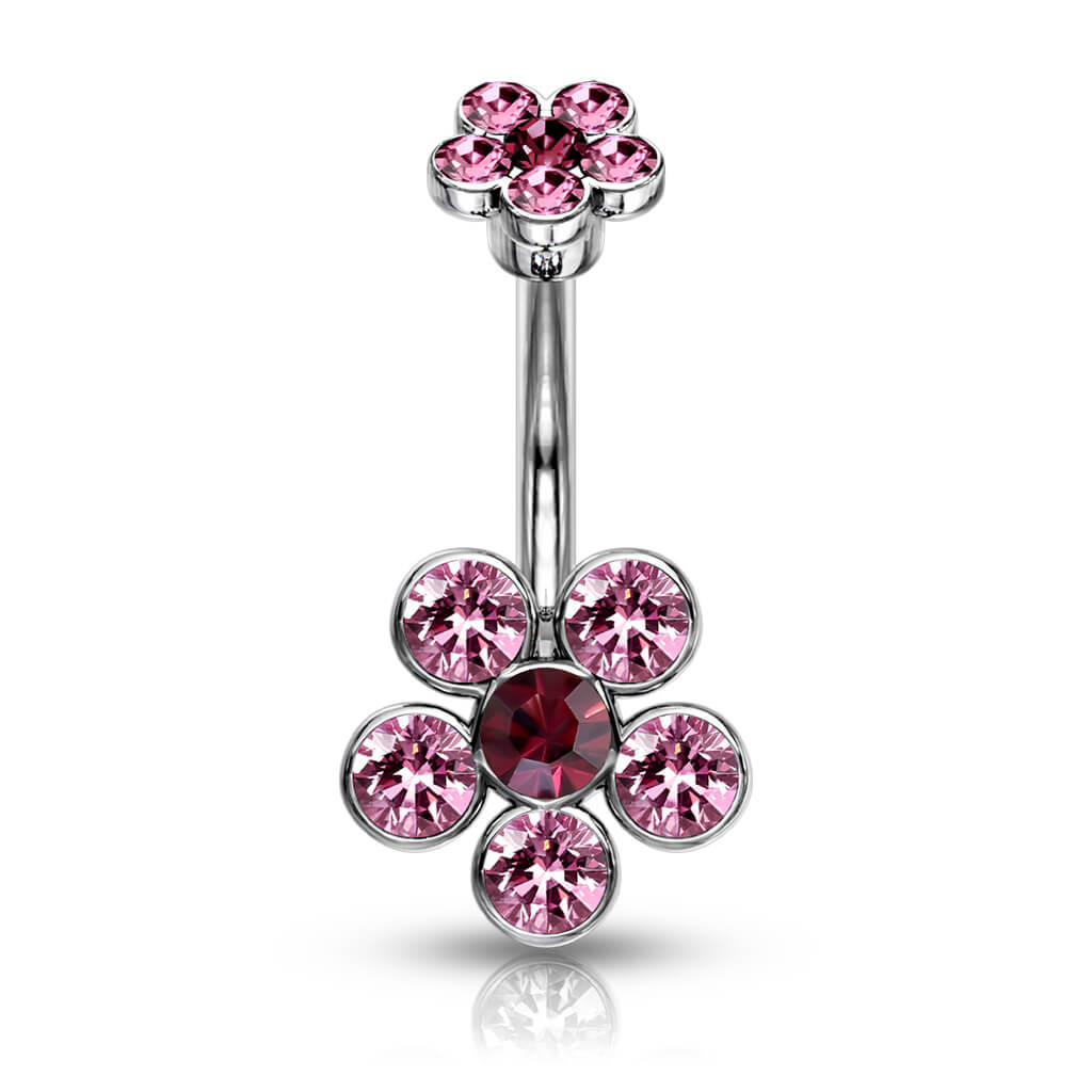 Bauchnabelpiercing Blume Zirkonia - Image 2