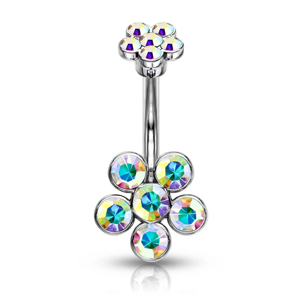Bauchnabelpiercing Blume Zirkonia - Image 3