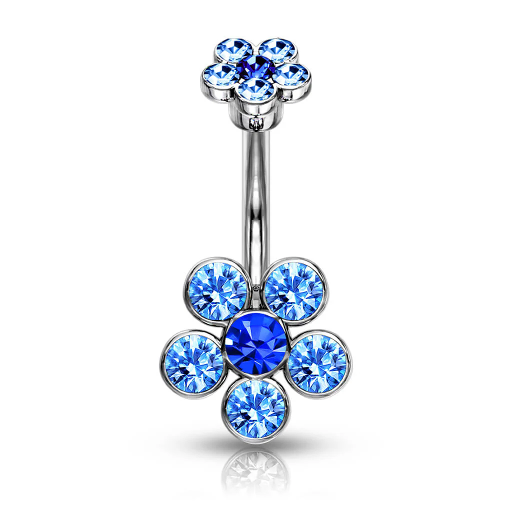 Bauchnabelpiercing Blume Zirkonia - Image 4