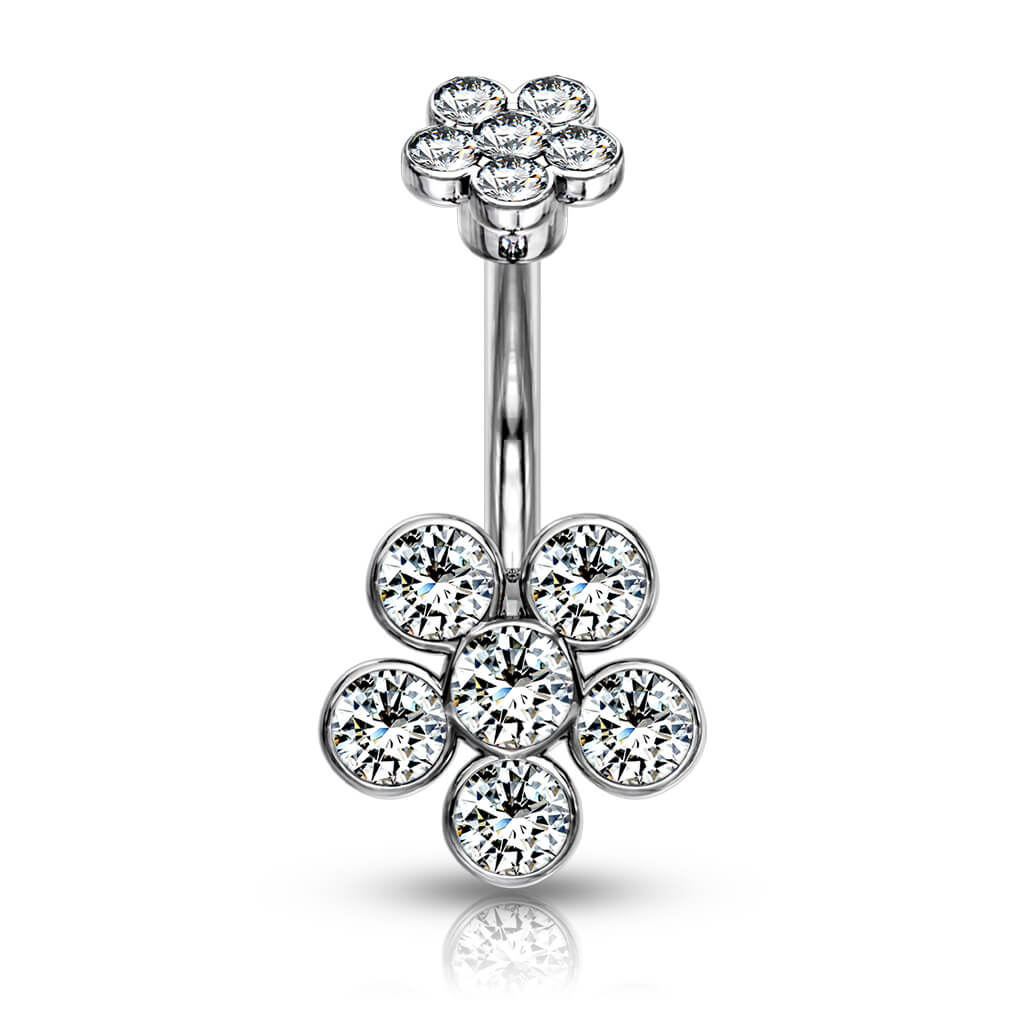Bauchnabelpiercing Blume Zirkonia - Image 5
