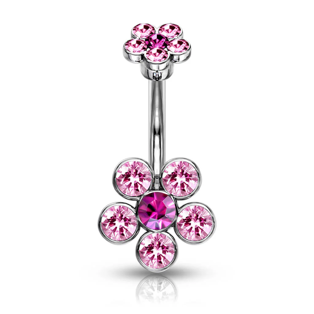 Bauchnabelpiercing Blume Zirkonia - Image 6