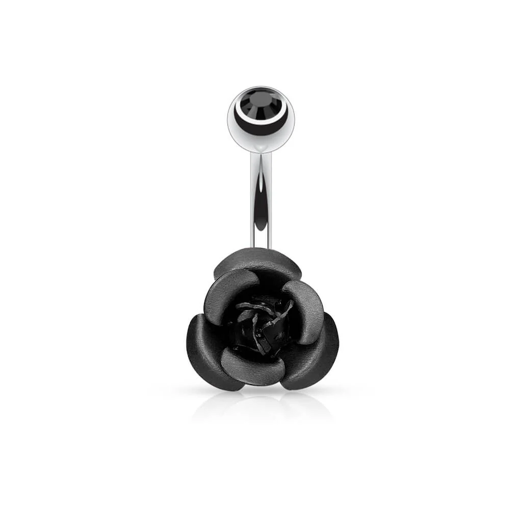 Bauchnabelpiercing Rose Metall Zirkonia - Image 4