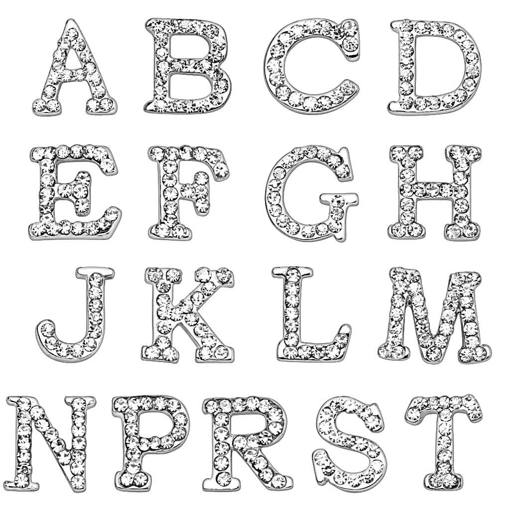 Bauchnabelpiercing Buchstaben beweglich Zirkonia Silber - Image 3