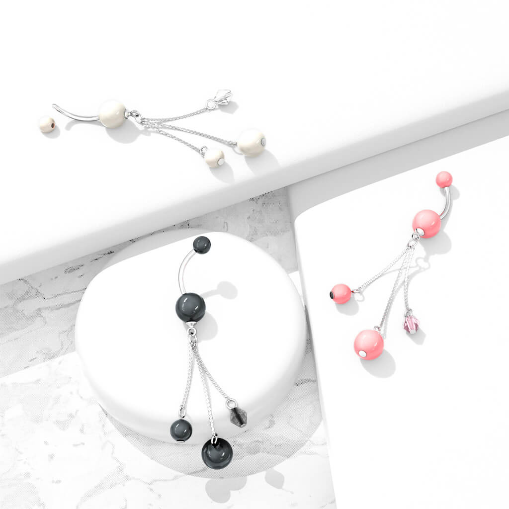 Bauchnabelpiercing Perle beweglich - Image 4