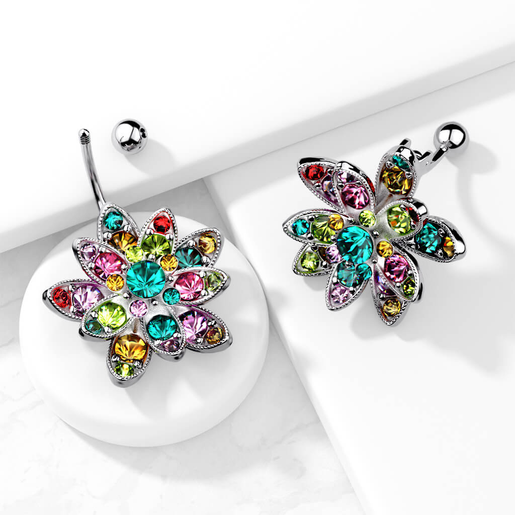 Bauchnabelpiercing Blume Zirkonia - Image 3