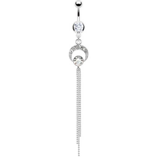 Bauchnabelpiercing Ketten beweglich Zirkonia - Image 4