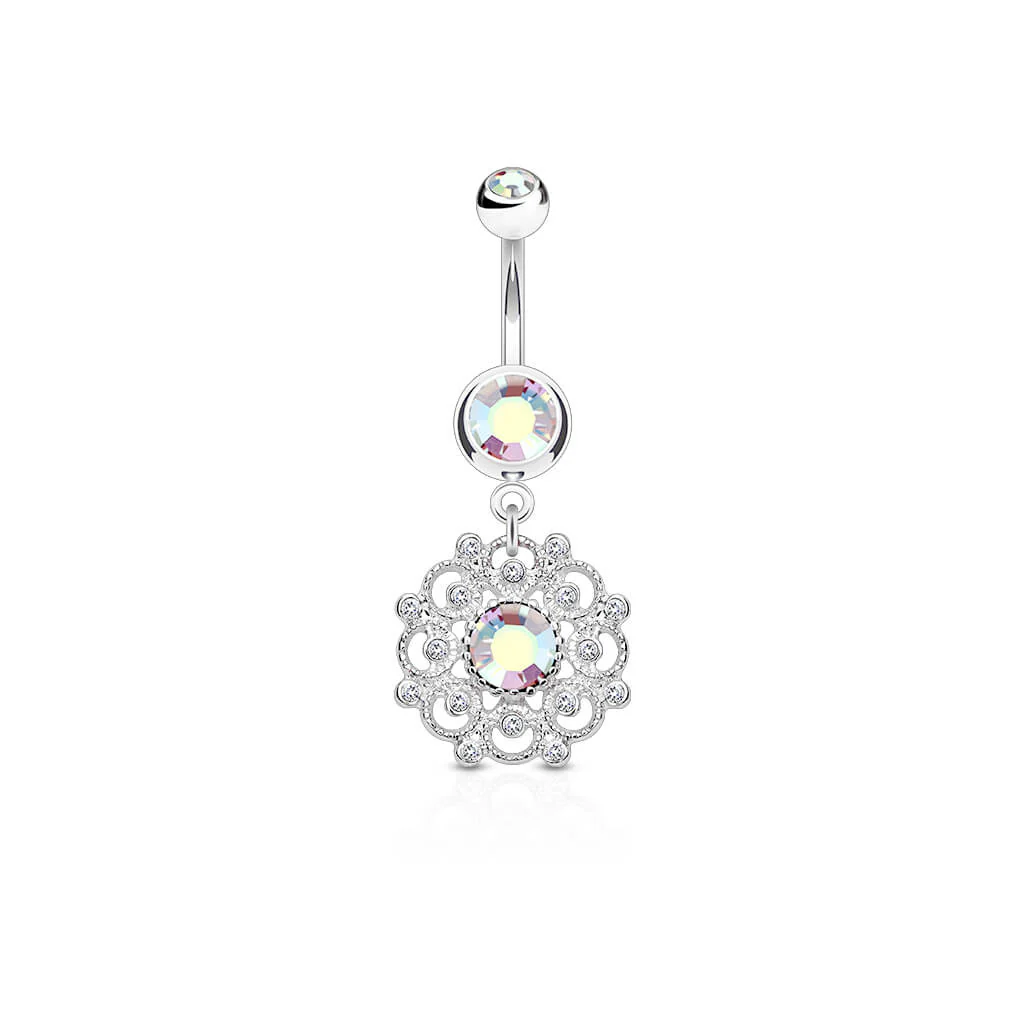 Bauchnabelpiercing Vintage beweglich Zirkonia - Image 2