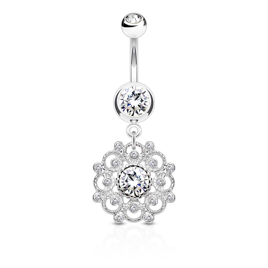 Bauchnabelpiercing Vintage beweglich Zirkonia - Image 3