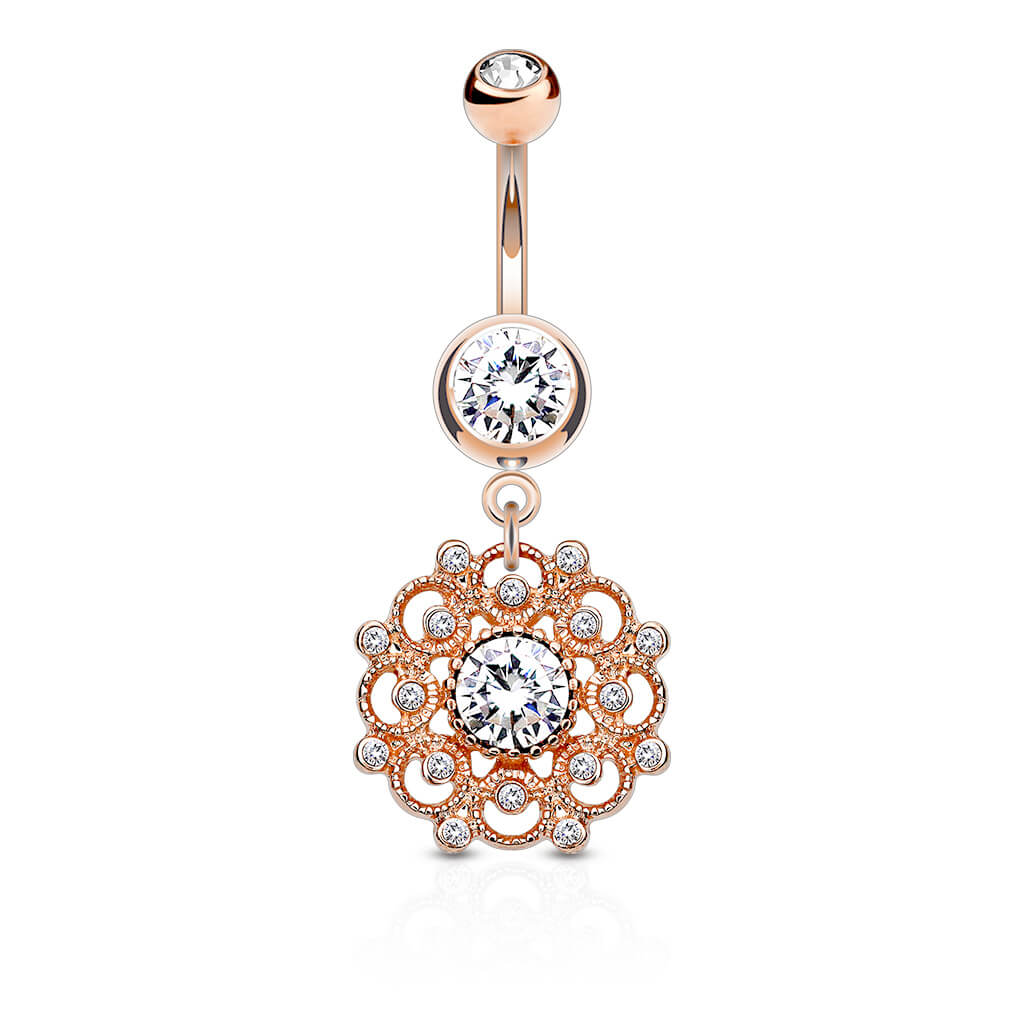 Bauchnabelpiercing Vintage beweglich Zirkonia - Image 5