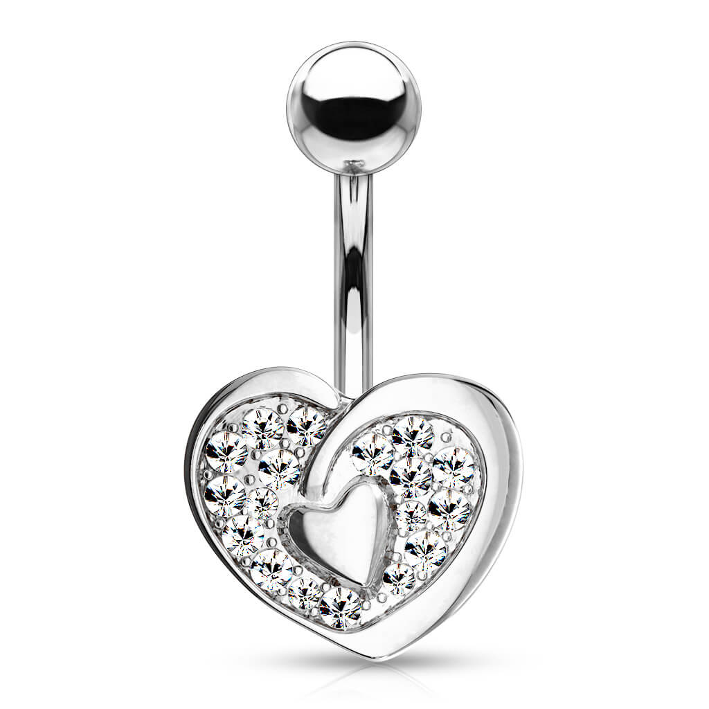 Bauchnabelpiercing Herz Zirkonia - Image 2