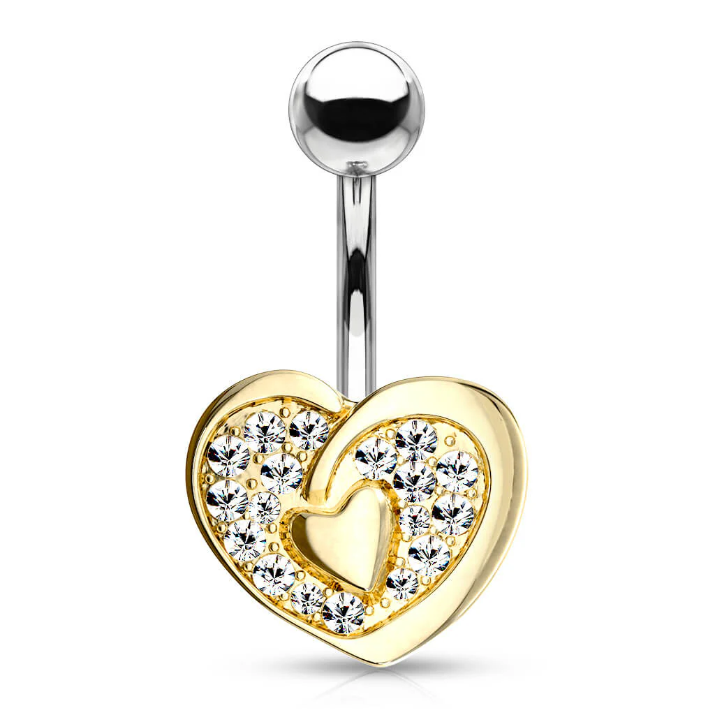 Bauchnabelpiercing Herz Zirkonia - Image 4