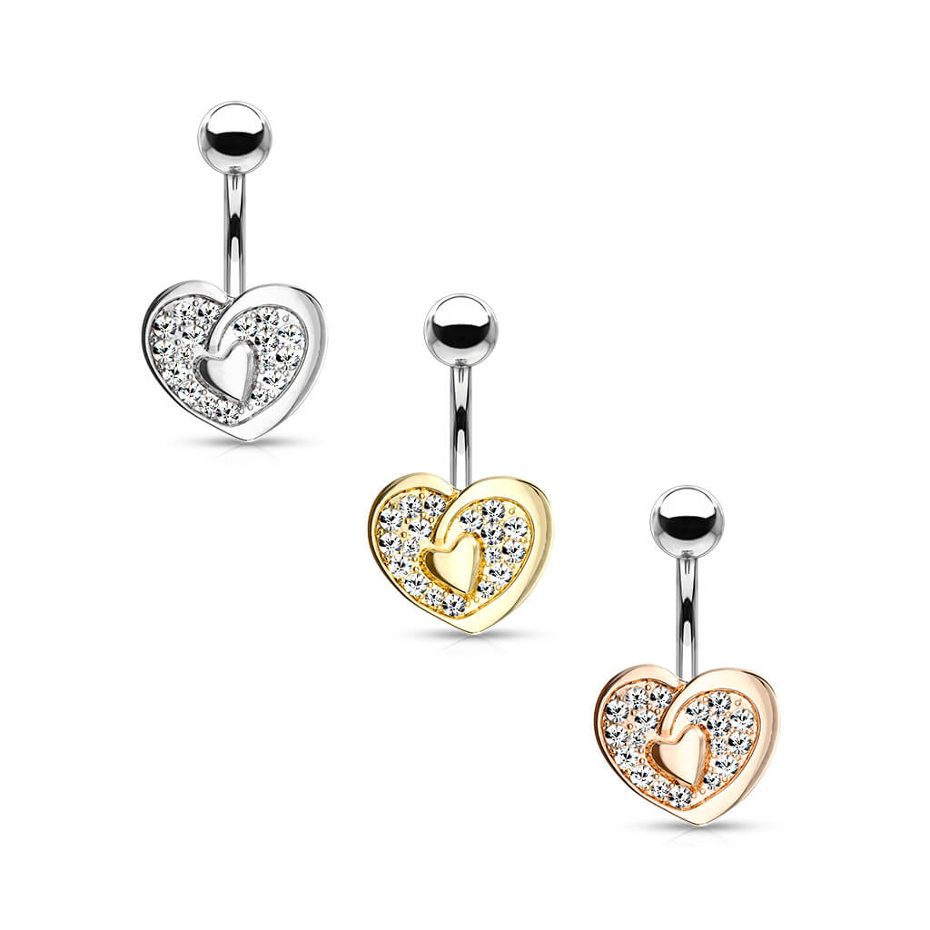 Bauchnabelpiercing Herz Zirkonia - Image 5
