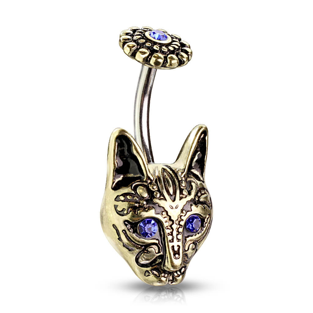 Bauchnabelpiercing Katze Zirkonia - Image 2