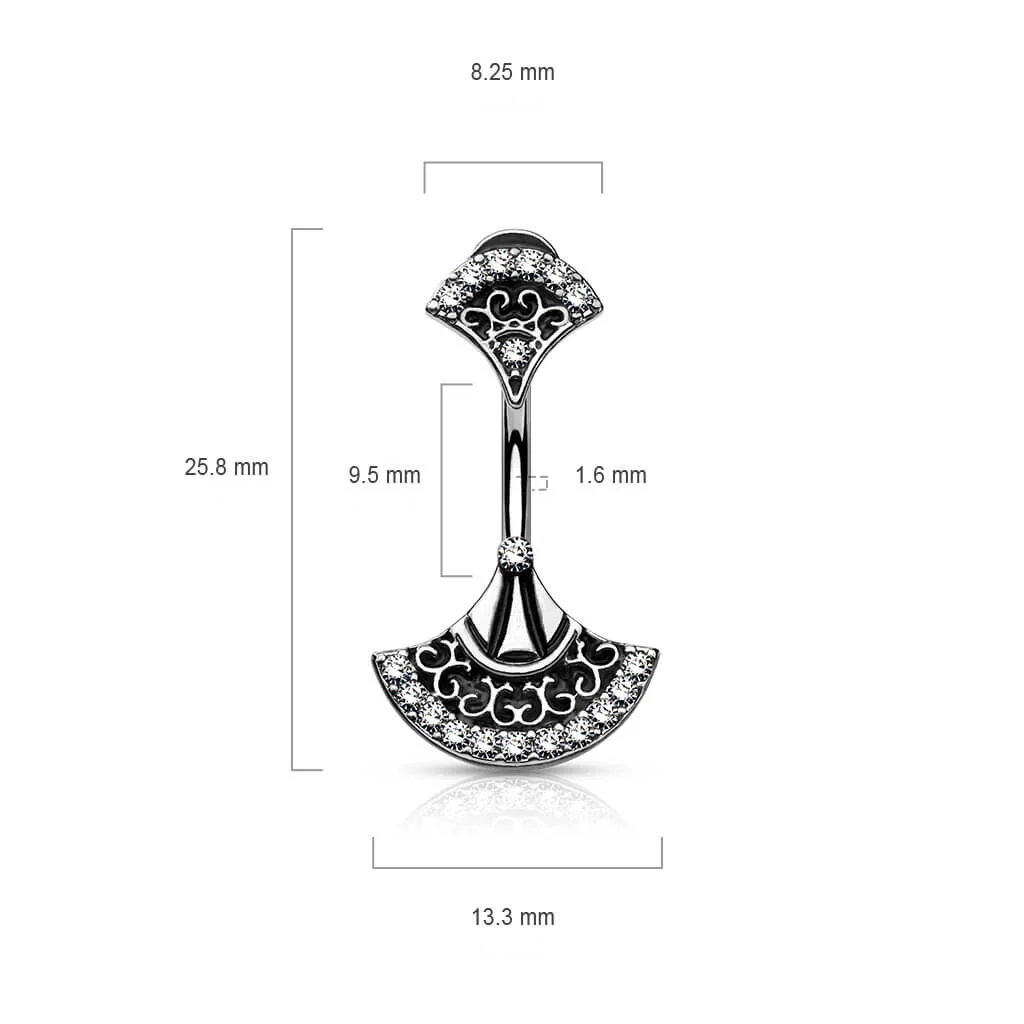 Bauchnabelpiercing Fächer Zirkonia - Image 3