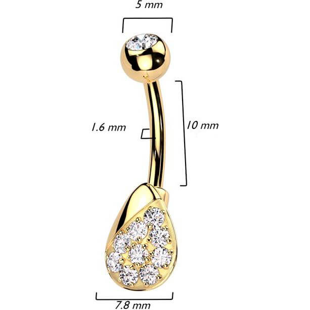Bauchnabelpiercing Träne Zirkonia - Image 2